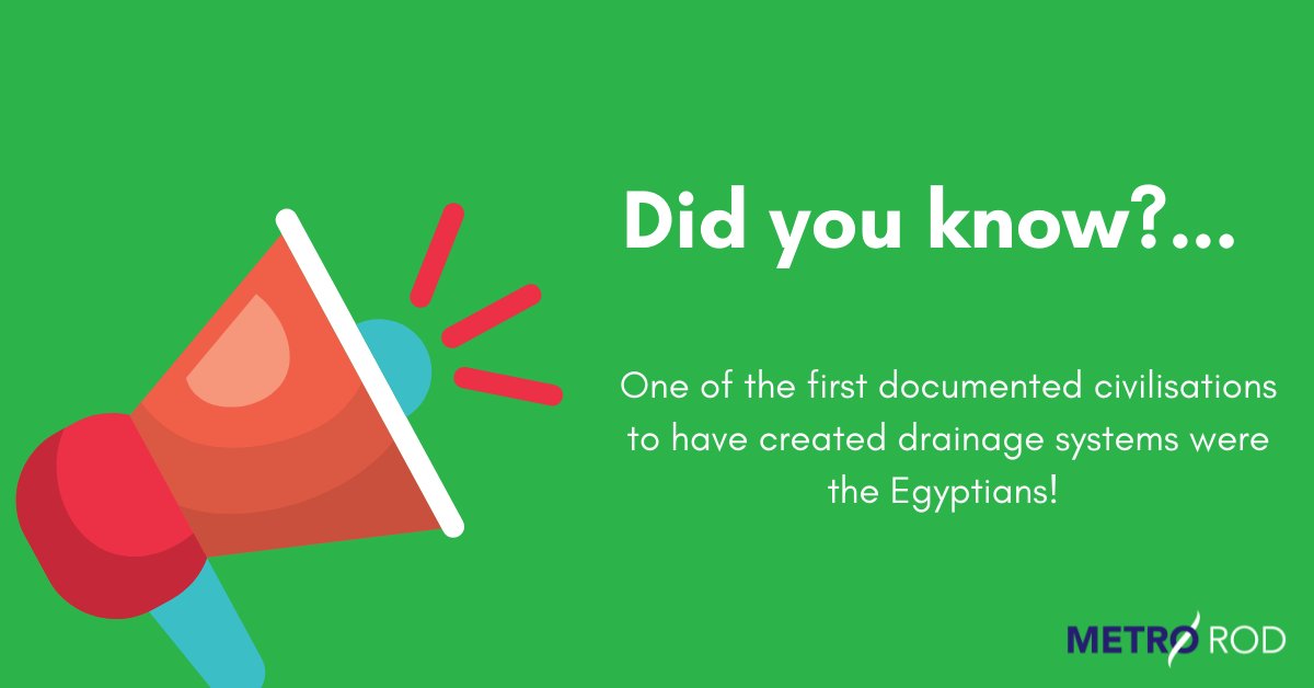 #FactOfTheDay: One of the first documented civilisations to have created #drainage systems were the Egyptians! 

Water played a big part in their purification rituals, so it was important to have clean, healthy water!

#FunFact