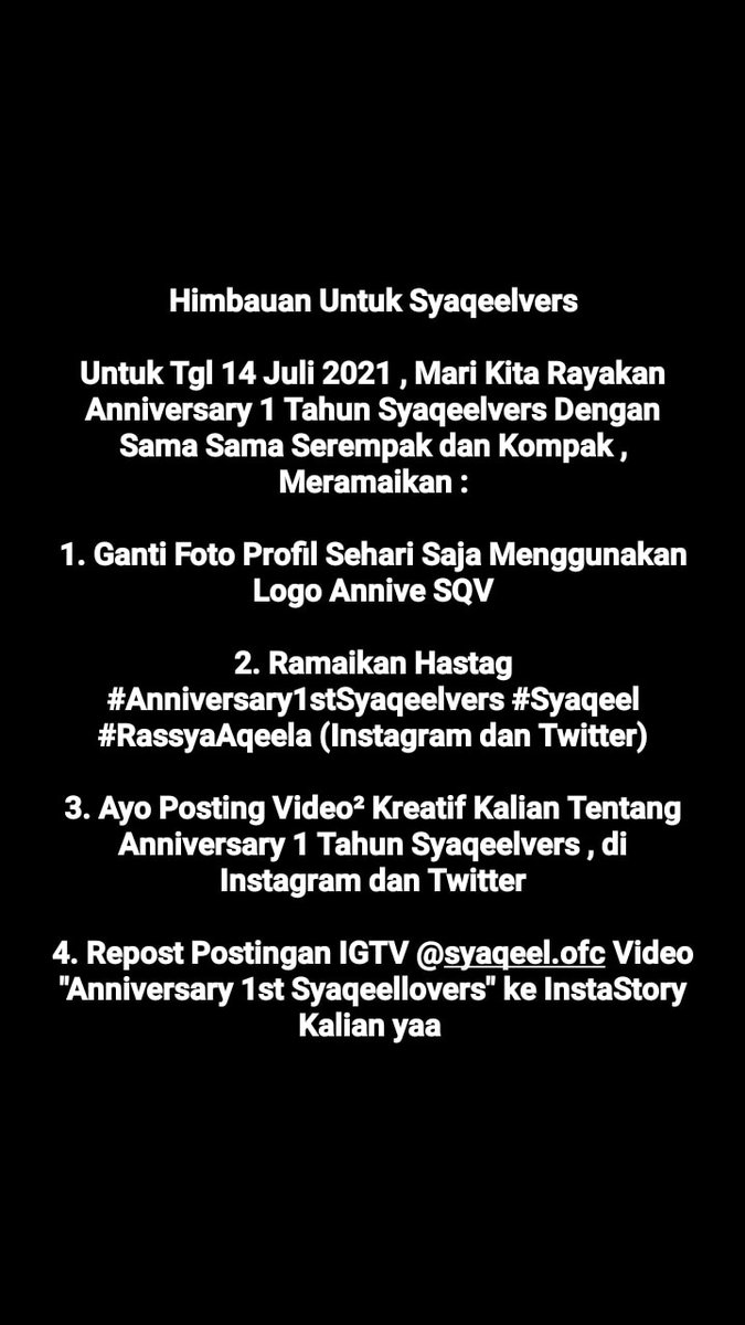 ainotmicin's tweet photo. MENUJU #Anniversary1stSyaqeelvers #Syaqeel #RassyaAqeela 

YUK RAMAIKAN HASTAG NYA !! https://t.co/G80pmwbq6A