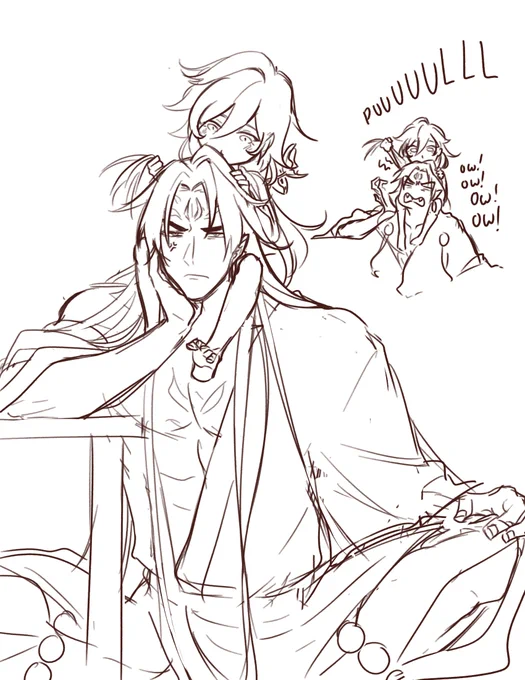 Chibi is a troublemaker
(Forgot to give him thicker brows in the first two)
#AsuTai 