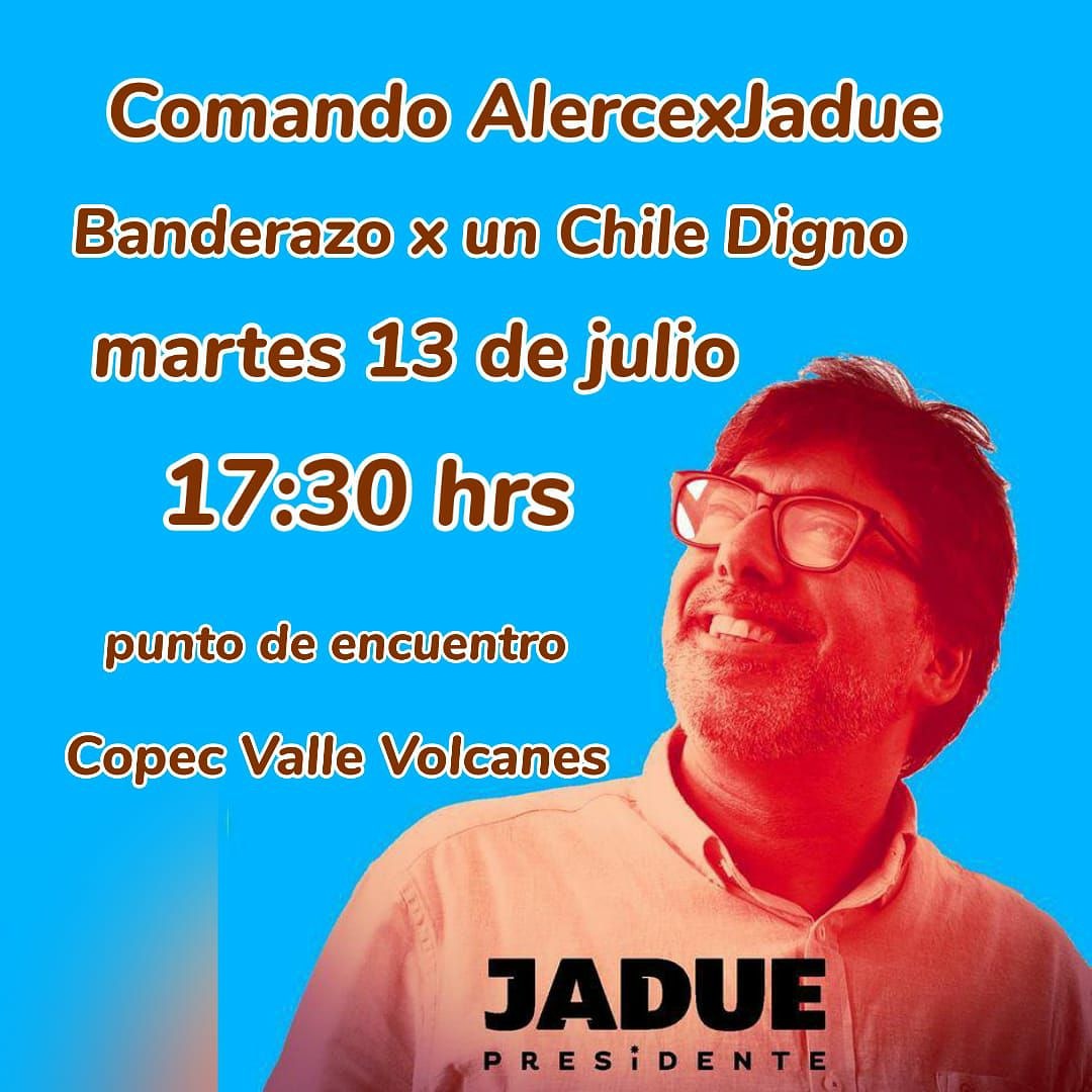 Recta final de la campaña ✊🏻 con la convicción de que <a href="/danieljadue/">Daniel Jadue</a> transformará Chile a un país más justo #Banderazo x #jaduepresidente  #LaCalleSigueConJadue     #todosxjadue #gobiernopopular #PrimariasPresidenciales <a href="/TODXSCONJADUE/">Jadue Presidente</a> @RRSSJadue2022 <a href="/comandosxjadue/">Comandos de Base x #JaduePresidente</a> <a href="/PCdeChile/">Partido Comunista de Chile</a>