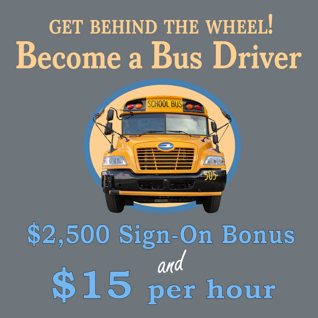 OCS is hiring bus drivers! Those who sign-on now will receive a $2500 bonus. Apply by Friday, July 16 to be included in the July 26-30 class! Learn more at onslow.k12.nc.us/busdriver