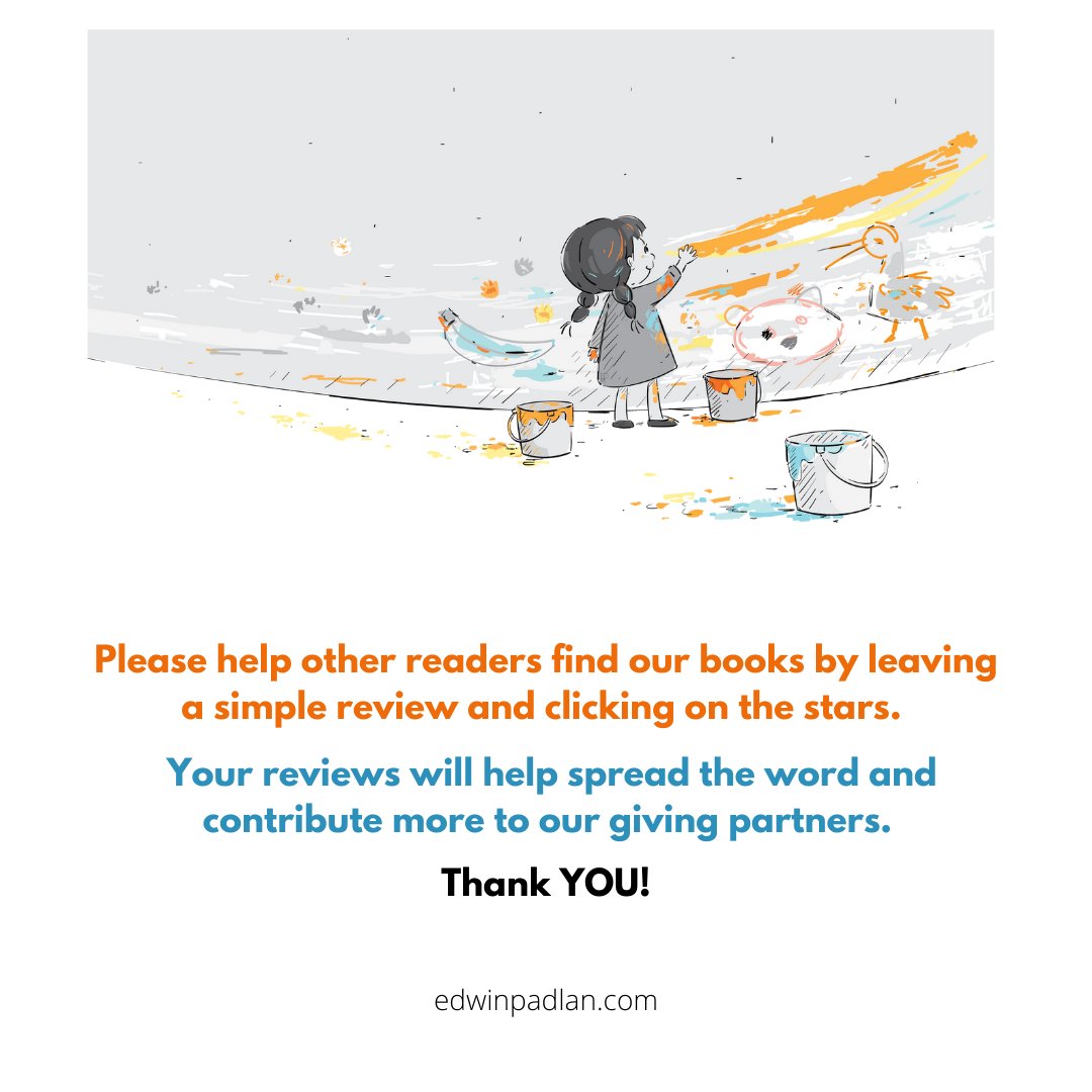 Pay it Forward! Please help other readers find our books by leaving a simple review and clicking on the stars. Your reviews will help spread the word and contribute more to our giving partners. #edwinpadlanbooks #edandmicah #poetrypals #poetry4kidsbykids