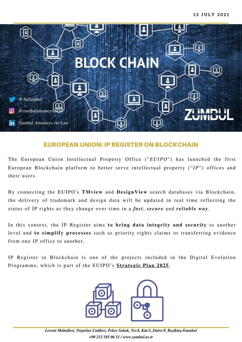 AtZumbul's tweet photo. EUROPEAN UNION: IP REGISTER ON BLOCKCHAIN
#EUIPO #europeanblockchainplatform #blockchain #intellectualproperty #IP #cryptocurrency #IPregister #TMview #Designview #data #dataintegrity #datasecurity #Malta #IPRD #btc #bitcoin #tokensale #ethereum #cryptowallet #xrp #technology https://t.co/gT7JlitR6r