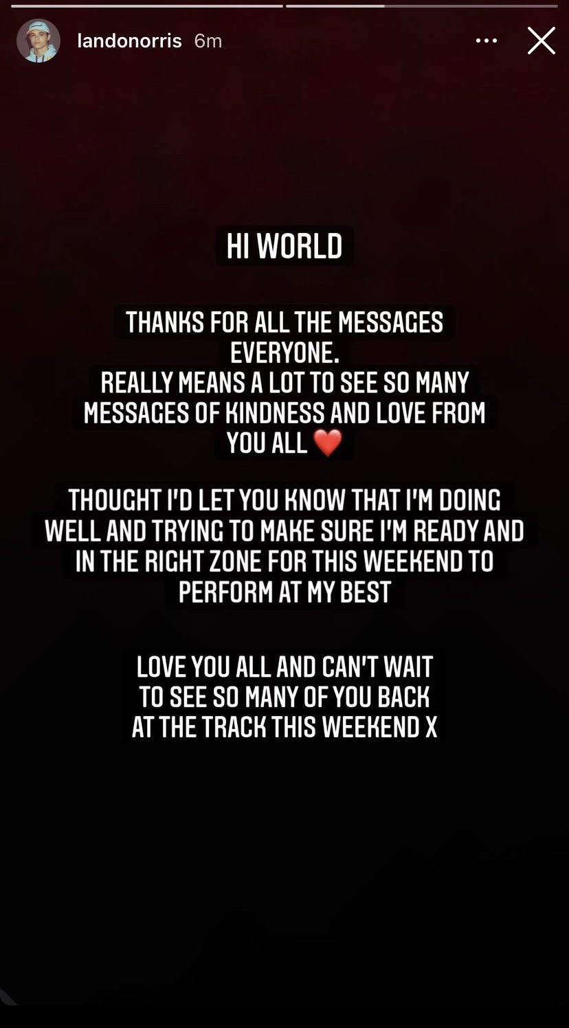 Lando Norris reageert op beroving in Londen