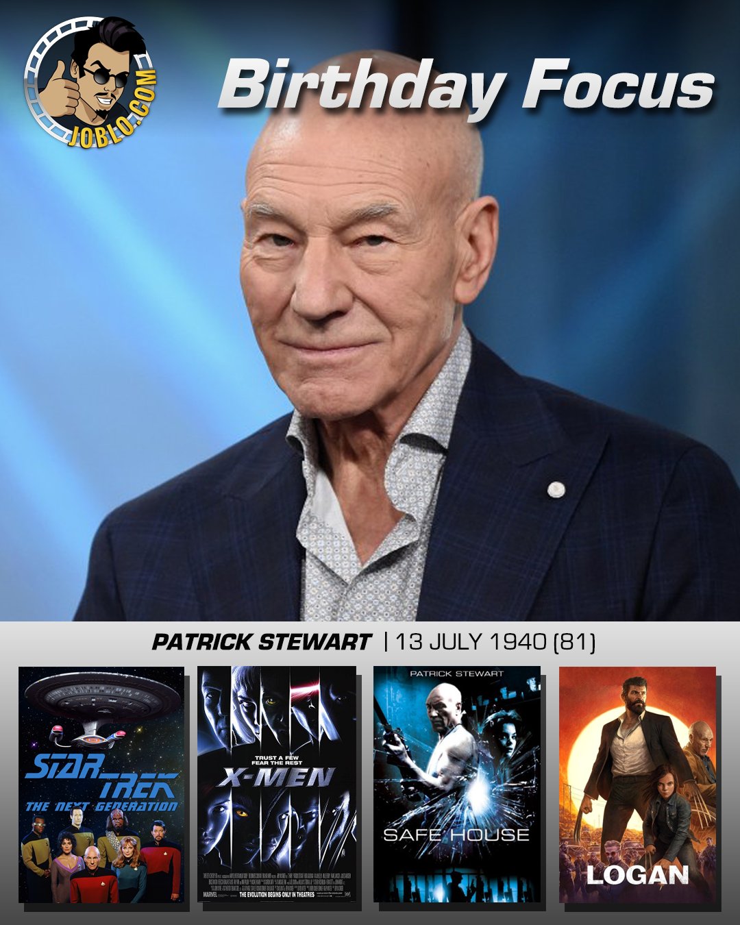 Wishing the great Patrick Stewart a very happy 81st birthday! 
