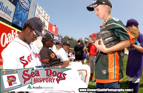 PortlandSeaDogs's tweet photo. #ThisDayInSeaDogsHistory, presented by @AcadiaInsurance
July 13, 2005 – The Eastern League All-Star game takes place at Hadlock Field with the Northern Division defeating the Southern Division, 9-6…Portland’s Kenny Perez snapped a 6-6 tie with a 2-out, 2-run double in the 8th. https://t.co/IYzcLBXck3
