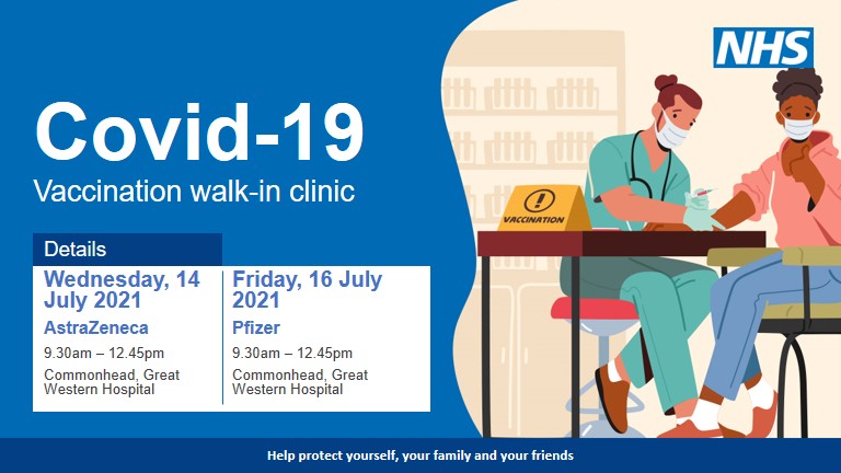 [1/3] Our vaccination hub will be running an AstraZeneca vaccine walk-in clinic tomorrow, 14 July from 9.30am - 12.45pm for:
✅over 40s who haven't had their first dose
✅people who had their first AstraZeneca dose over 8 weeks ago