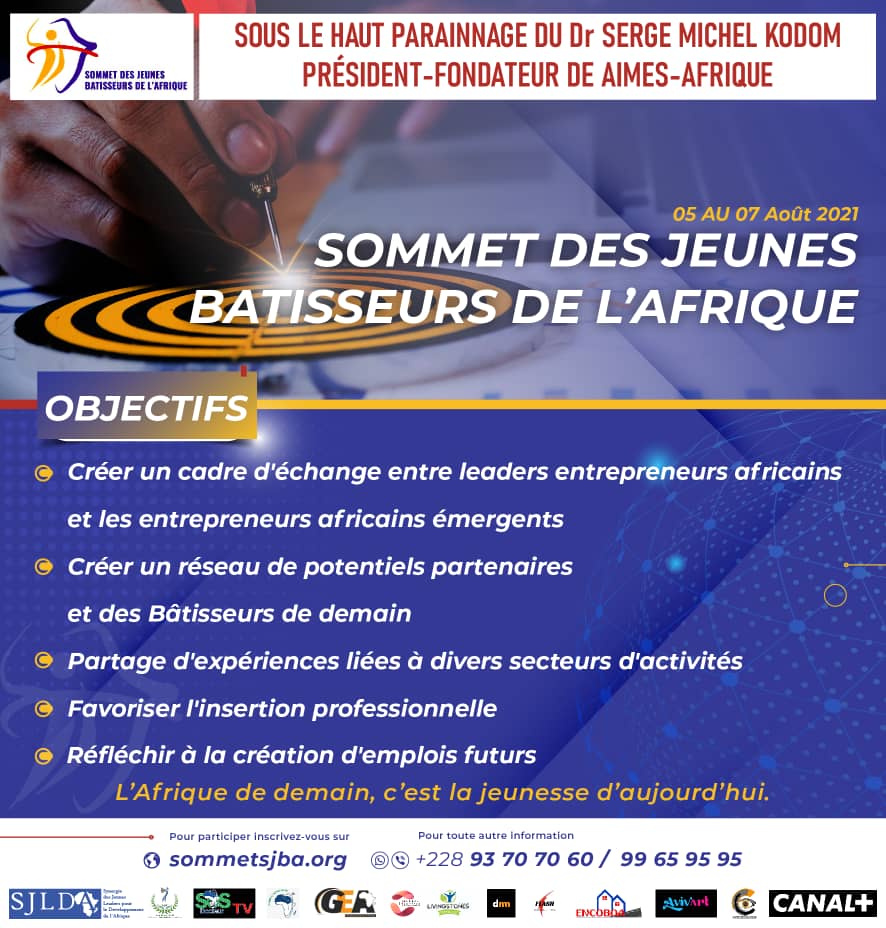 SommetJBA's tweet photo. "Sauvons l'Afrique par l'Afrique"
Participez au SOMMET DES JEUNES BATISSEURS DE L'AFRIQUE 
#SJBA #SJBA2021 #YABS #SJLDA #IMDID #GOAFRICA #228 #LOME #TOGO #AFRIQUE #PANAFRICANISTE #ENTREPRENEUR #AFRICAIN https://t.co/BRsXuoNEAC