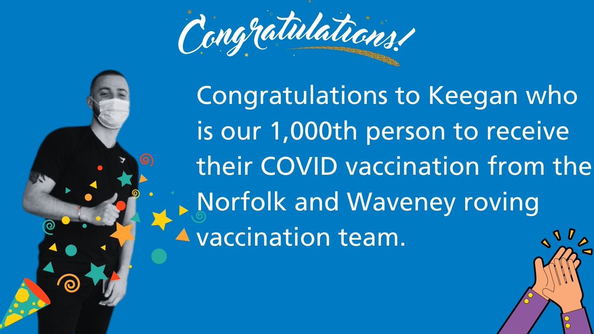 eecnhs's tweet photo. Keegan received his #COVID #vaccination at #UEA #today. We are here until 8.30pm and back on #Thursday from 12pm. @NHSNWCCG #EveryVaccineCounts #Ihadmine @NNUH https://t.co/cX4Mm1M3pT