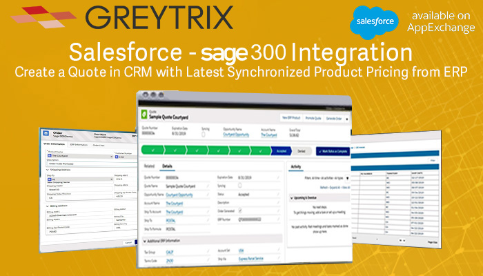 greytrix's tweet image. Configure additional #InquiryScreen of #Salesforce with new sections and any fields from ERP with GUMU™ for #Salesforce - #Sage300 #Integration. 
Know more: goo.gl/edSSRs

#GUMU #Authorization #Quote #SalesOrder #Invoices #CreditNotes #Shipment #Customer #EntityMapping