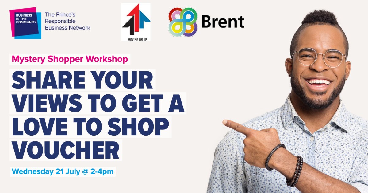 16-24, Black, male & live in London? Get a £40 Love to Shop voucher by joining an online Mystery Shopper event, 2-4pm on Wed 21 July. We want to hear from young Black men about how to make job adverts & job sites more accessible! Email Andreia.kristensen@bitc.org.uk to sign up