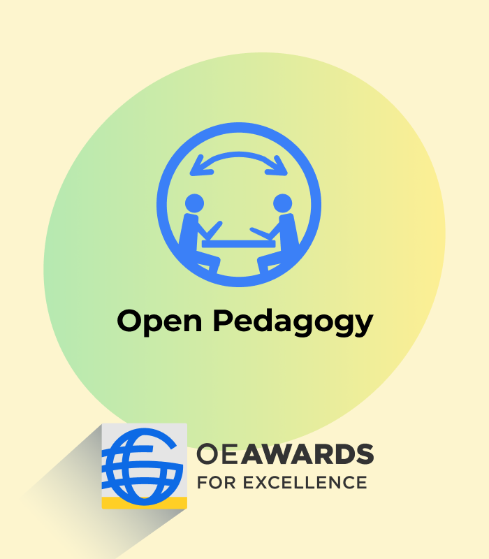 OpenEdGlobal's tweet photo. 4 Days to nominate an #OpenPedagogy in the 2021 #OEAwards21! #OpenPedagogy 2020 winner was the #UNSDG Open Pedagogy Fellowship @montgomerycoll 
Read more: https://t.co/7I5Ro6xhZS 

Nominate ▶️ https://t.co/z4L239hljm

#excellence #awards #OpenEdExcellence https://t.co/dWHYKwRJZk