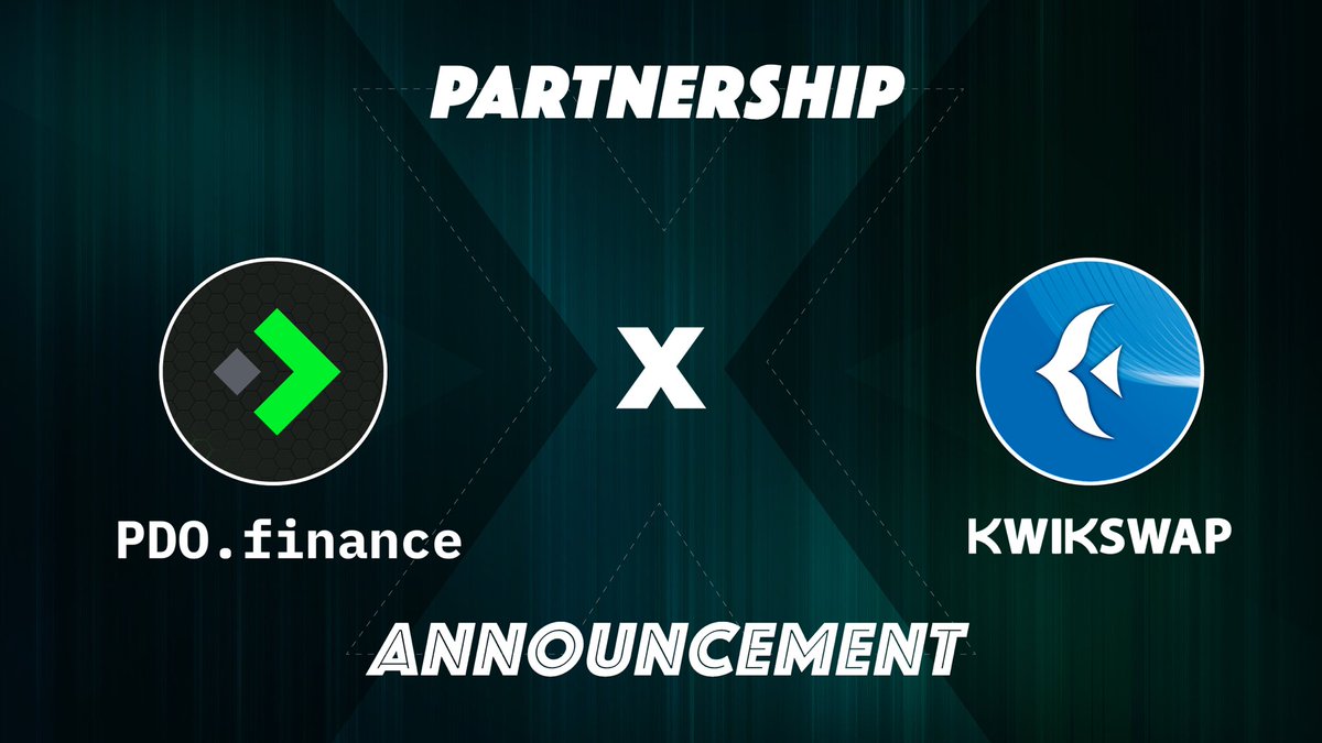 kwikswapdex's tweet photo. 1/ Kwikstarter partners with PDO Finance to launch secondary offerings for publicly traded crypto projects. Using PDO Finance's decentralized suite of technology, @PDOfinance @kwikswap @thekwikstarter https://t.co/2slOv4Qw9E