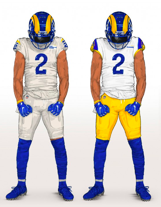 Rams unveil new alternate uniforms for 2021 season, bringing white