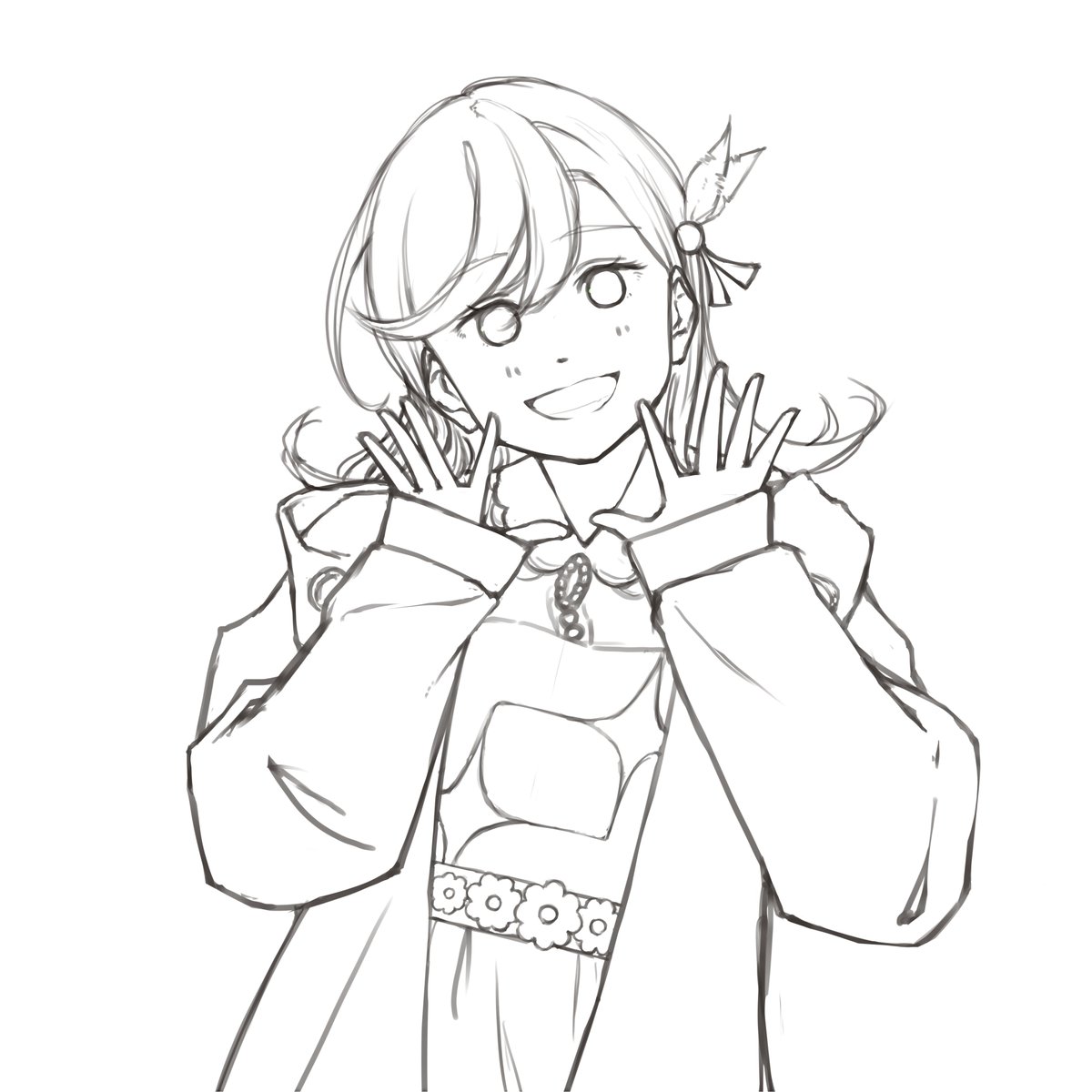 ねひ 澁谷かのん 線画とか 線画きれいに描けた気がしている 目元 口元に伊達ちゃん感を加えたつもり かのんちゃん 歌声が良すぎるよなぁ 好きだわー ねひの絵 T Co 1o9nycugl1