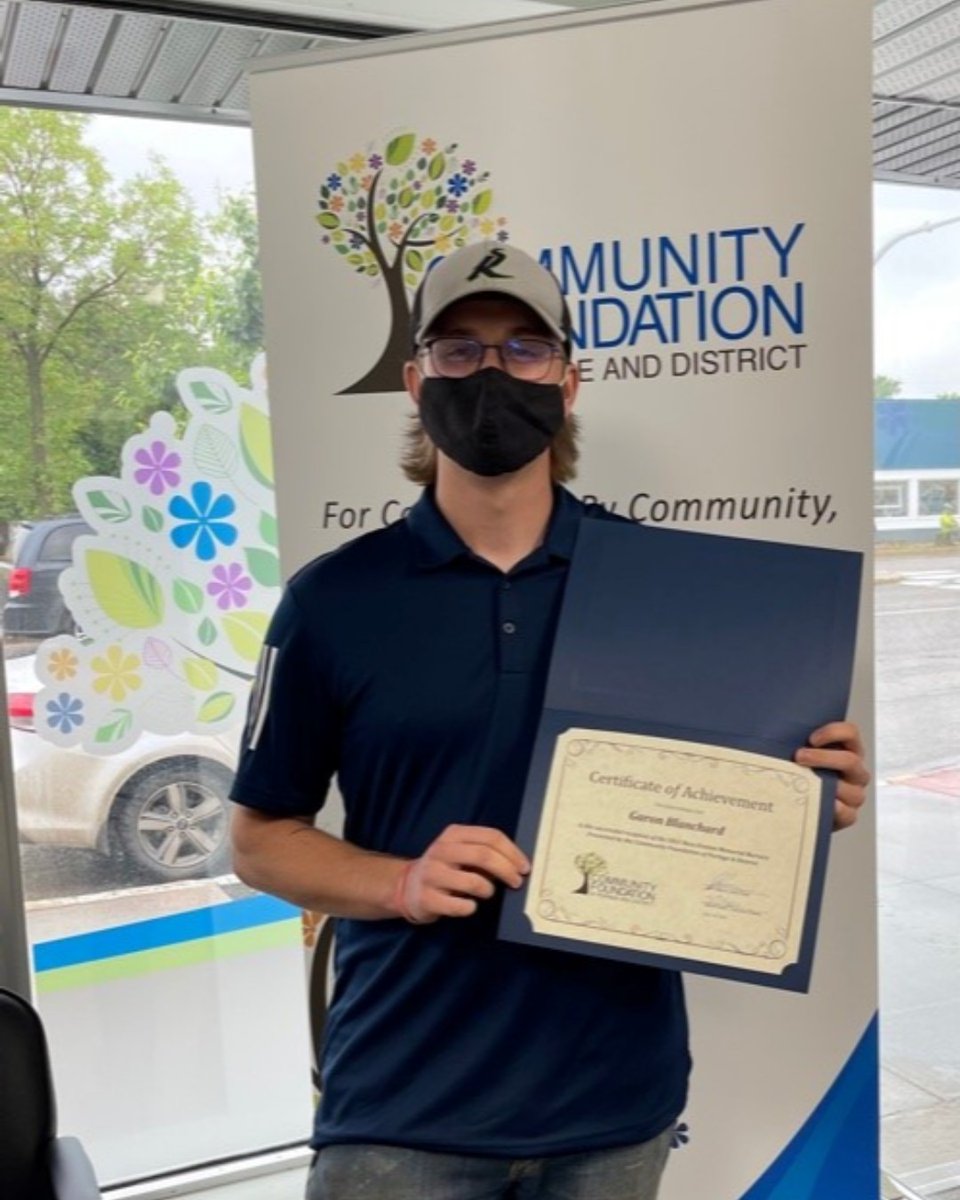 CommunityFound4's tweet image. Congratulations to the 2021 Russ Denton Memorial Bursary Recipient - Garon Blanchard

The Russ Denton Memorial Bursary is awarded annually to a student who has graduated from a Portage la Prairie High School and is pursuing their post-secondary educaiton.