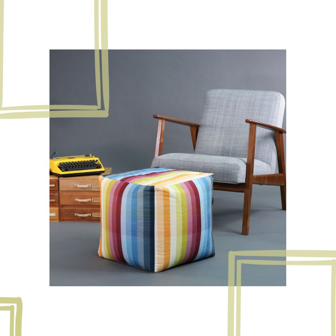 Explore our cube pouffe's whether you prefer them inside or out our fabrics suit to your surroundings whether velvet or water-resistant, this 'Pixel Stripes' cube pouffe will add nothing but vibrancy to a dark corner. 💓

Shop today via celinadigby.co.uk...