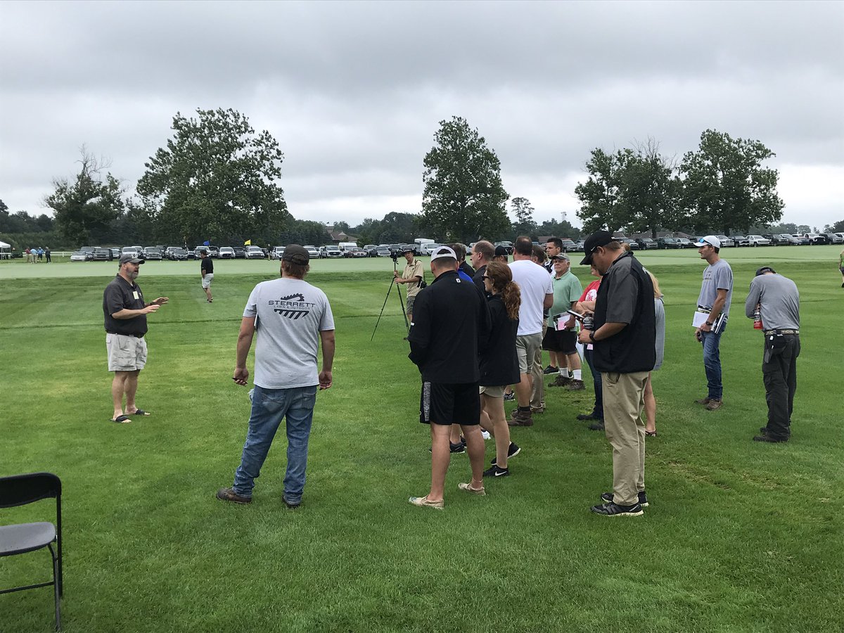 2021 Purdue Turfgrass field day is happening with <a href="/TurfFoundation/">MRTF</a> <a href="/doctorDRich/">Doug Richmond</a> <a href="/caleBIGelow/">Cale Bigelow</a> <a href="/PurdueTurfDoc/">Aaron Patton</a> #almostnormal #firstfielddayof2021 #gieseonthegreen