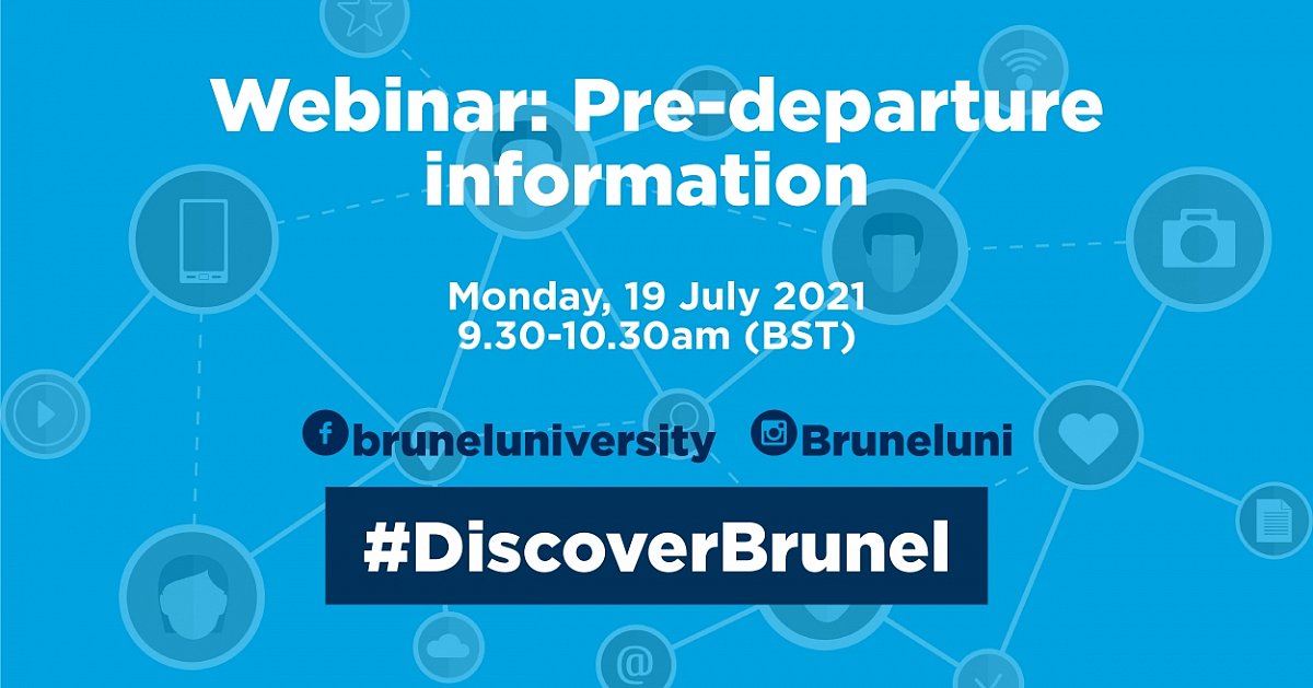 Are you an international student joining Brunel this September? Don't miss our webinar for information on how you can prepare for your arrival to the UK, as well as what options we provide for your orientation. 🌎 Book now: bit.ly/3kd53xL