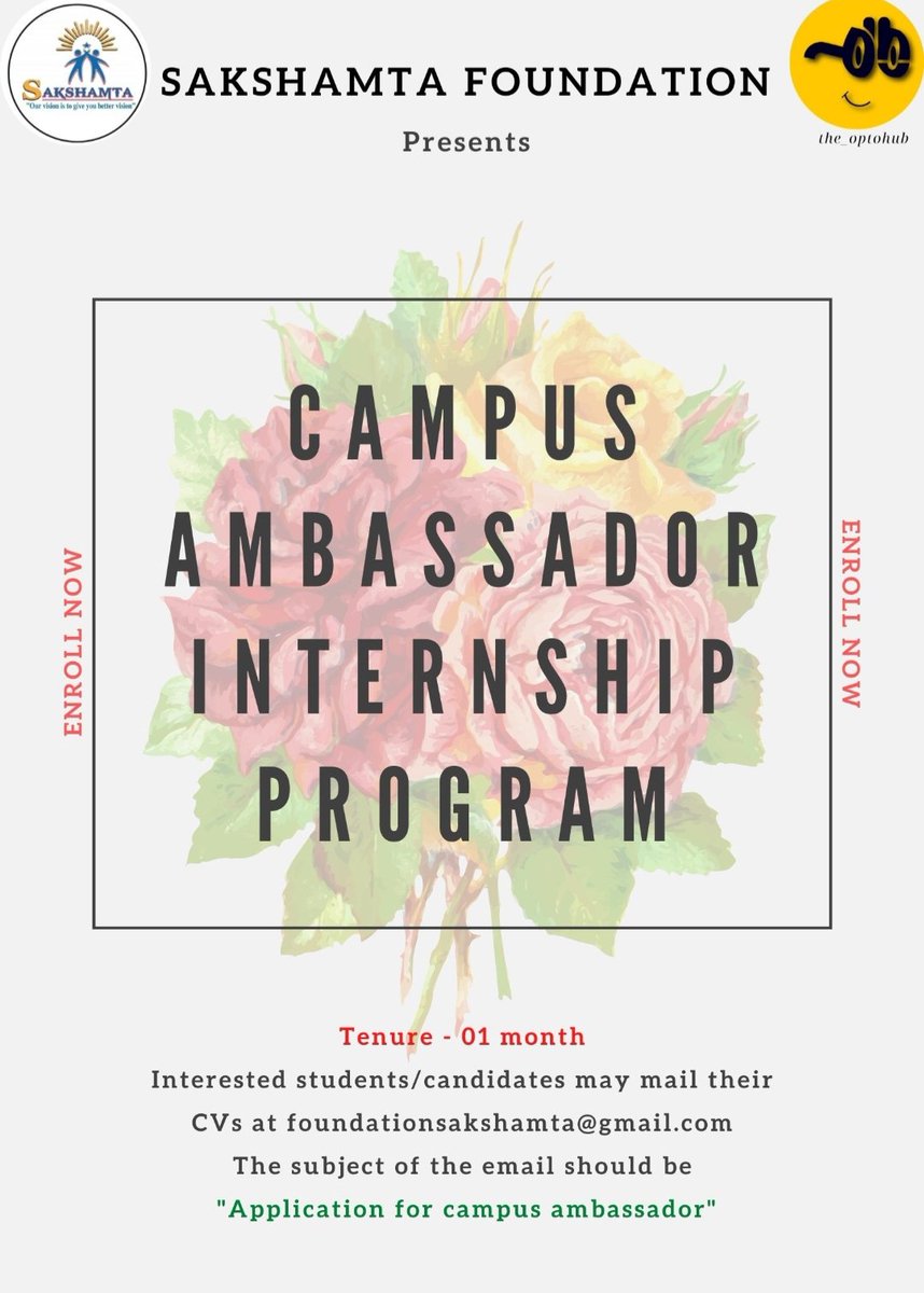 _Sakshamta_'s tweet photo. Apply to become a Campus Ambassador for us.
Call us now for more Info or whatsapp us on- 8882477744
Email- Foundationsakshamta@gmail.com 
#sakshamtafoundation #saksham #recruitment #recruiters  #internship #helpinghands  #modernlearning  #delhi #publicspeaking #empowerment #youth https://t.co/yp4IUYNmpN