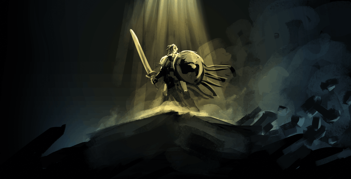 StormGround's tweet image. "I will be your guiding light against the undead hordes bringing darkness into our Realm. I will not rest until Pellighast has paid his price to Sigmar. For the God King!"

Freya Skyhelm artwork from @gasketgames. 💛