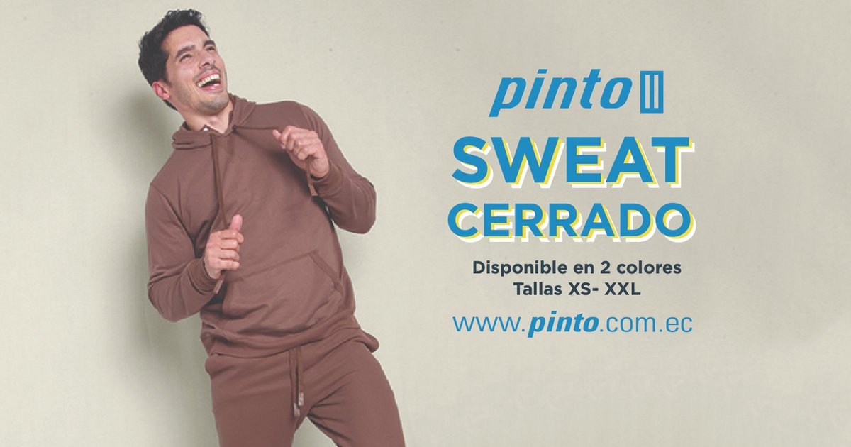 pintoEcuador's tweet photo. Siente la comodidad y suavidad del algodón en todo momento con tu🙋🏻♂️Sweat Cerrado favorito!
Hasta el 18 de Julio✨30% descuento en Hoodies y Sweats por la compra de 2 o más✨
*Aplica en tiendas y en https://t.co/vtyi2yksFy
#hoodie #sweat #sweter #suater #sueters #sudadera https://t.co/gO7wyCsiZR