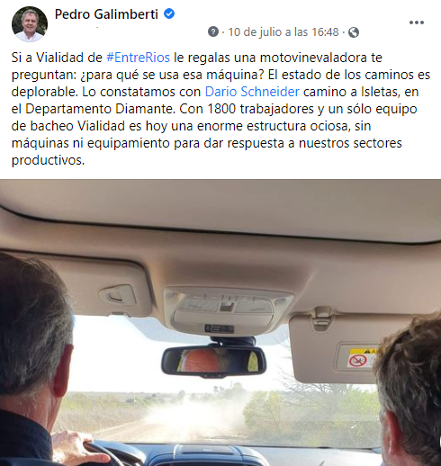pjgalimberti's tweet photo. Así empezó el reclamo, el sábado, por los caminos de #Isletas 👉🏽 Así se ve hoy.
Parece que nuestro reclamo fue efectivo @DarioSchneider5. Una buena para los vecinos.
Vamos a seguir visibilizando los problemas de los entrerrianos 🤙🏽 https://t.co/9mpi94VBEh