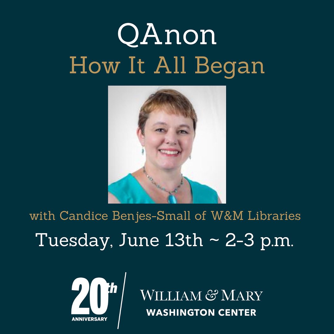 William & Mary Washington Center (@wmdccenter) on Twitter photo Be sure to join us TODAY at 2pm for our joint event with <a href="/WMLibraries/">wmlibraries</a> feat. Candice Benjes-Small! Be sure to join us TODAY at 2pm for our joint event with <a href="/WMLibraries/">wmlibraries</a> feat. Candice Benjes-Small!