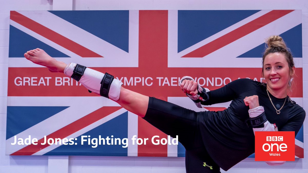 BBCWales's tweet image. No British female has ever won three golds at three consecutive Olympics but this summer @jadejonestkd is poised to make history. 

Jade Jones: Fighting for Gold 
Next Tuesday 8.30pm @BBCOne and @BBCiPlayer