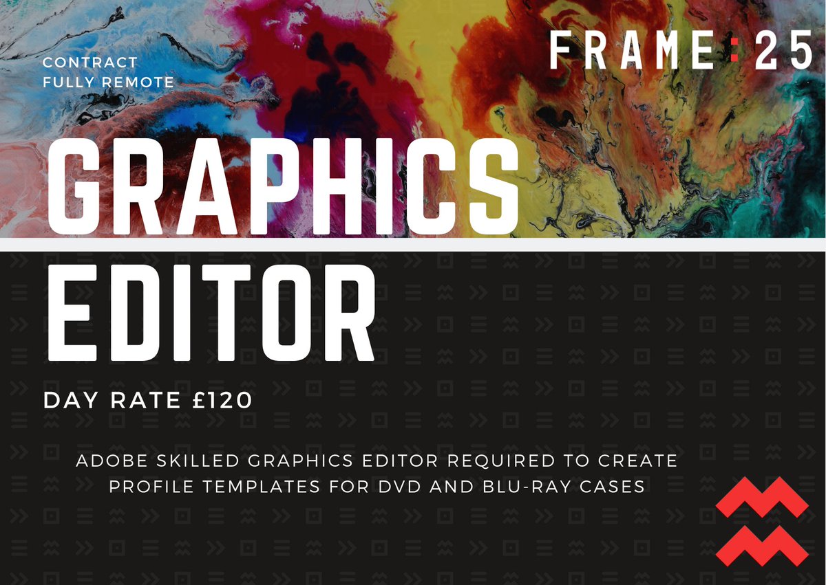 Freelance Graphics Editor - 1 Month Contract - Fully Remote 
- Starting ASAP
ow.ly/XeTN50Fv23L