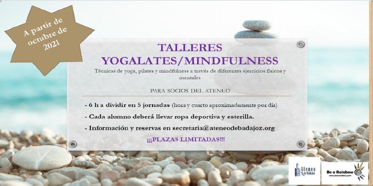 Otra actividad novedosa para el próximo curso del <a href="/AteneodeBadajoz/">Ateneo de Badajoz</a> . Información y reserva de plaza mandando email a secretaria@ateneodebadajoz.org.
¡¡Plazas muy limitadas!!