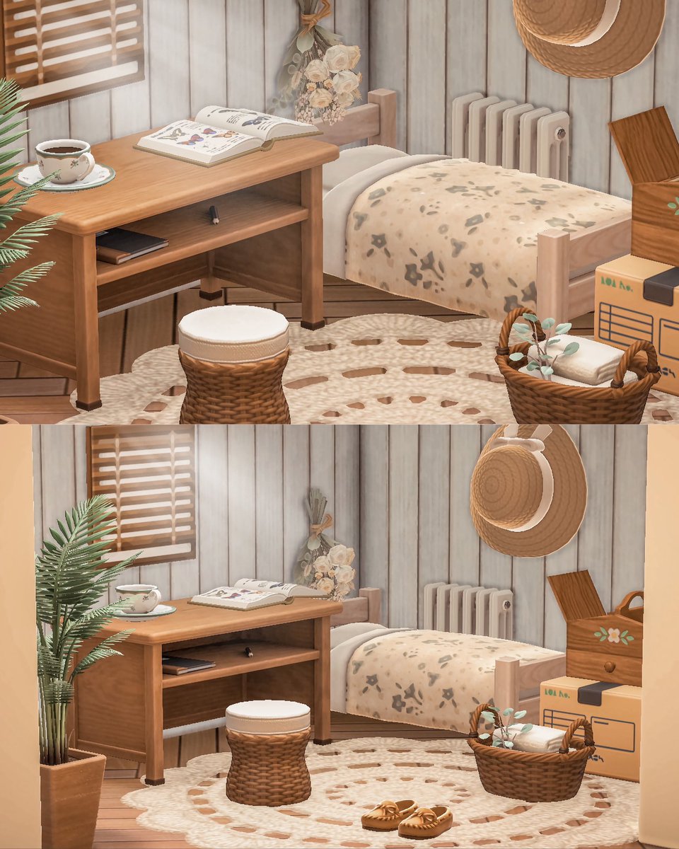 mabelsapron's tweet photo. hellooooo I made this little bedroom a few days ago and forgot to post it so here she is🤍

#ACNHDesigns #AnimalCrossingDesigns #AnimalCrossingNewHorizons https://t.co/fKYar4rLt7