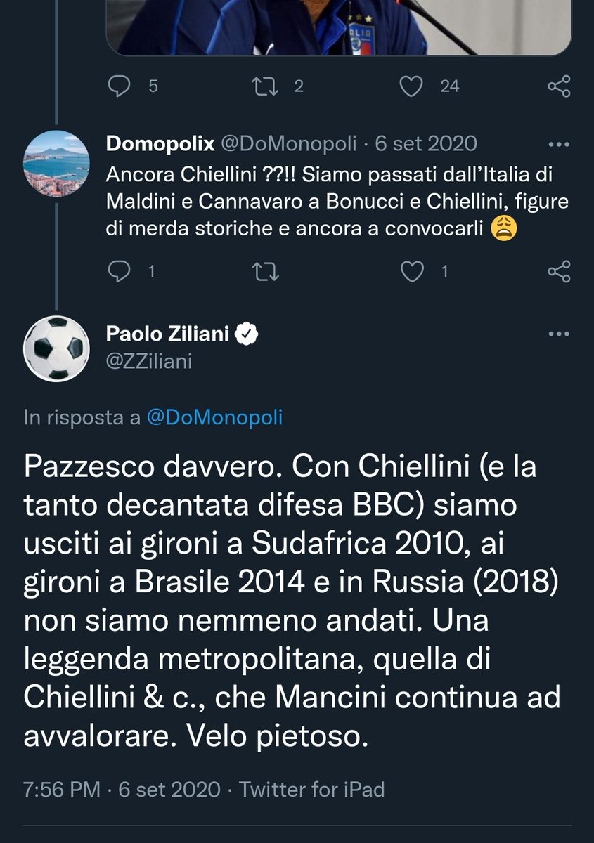 Interisti che ripescano tweet di Zampini del 2013 (!) su Mancini per sfotterlo, che teneri. Tra l'altro loro sono gli stessi che leccano quotidianamente il deretano a un poveraccio fuggito in Portogallo, che non ne azzecca una nemmeno per sbaglio (anche molto dopo il 2013)