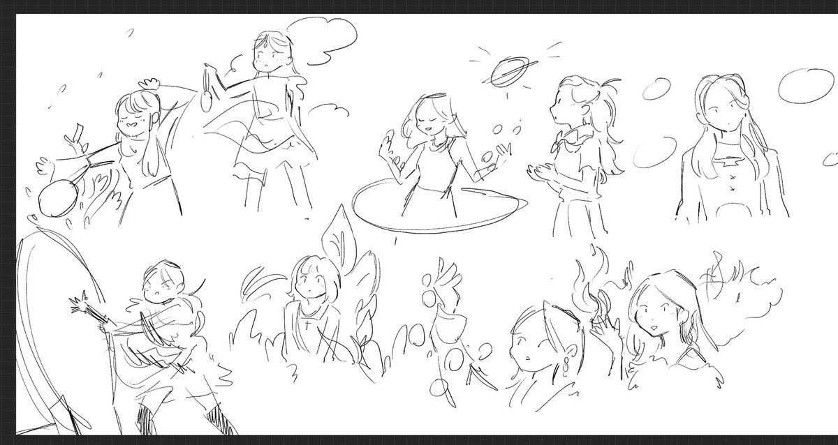 finally drawing the ptt mv but whatever I end up with wont be as good as these little sketches I fear.. 