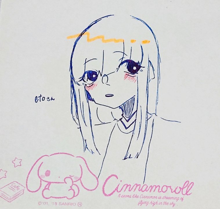 叶多 カラフルピーチ素材 えとさん 授業中の落書き