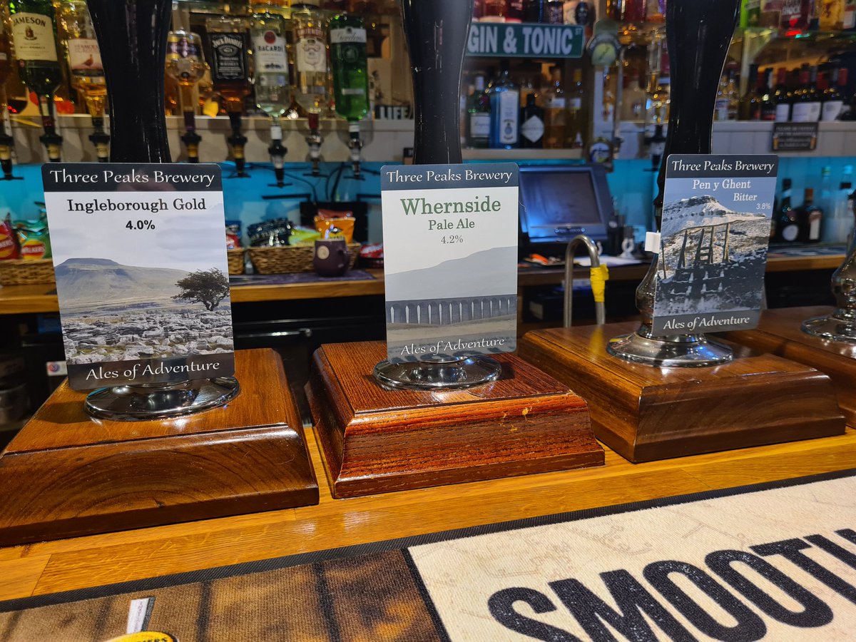 3PeaksBrewery's tweet photo. Fancy a challenge? From Thursday you can attempt all The Three Peaks from comfort of The Rising Sun in Blacko. Come and try all our beers in one place! #Threepeaksbrewery #YorkshireThreePeaks #ThreePeaksChallange #TheRisingSunInnBlacko https://t.co/MqDOye0uM2