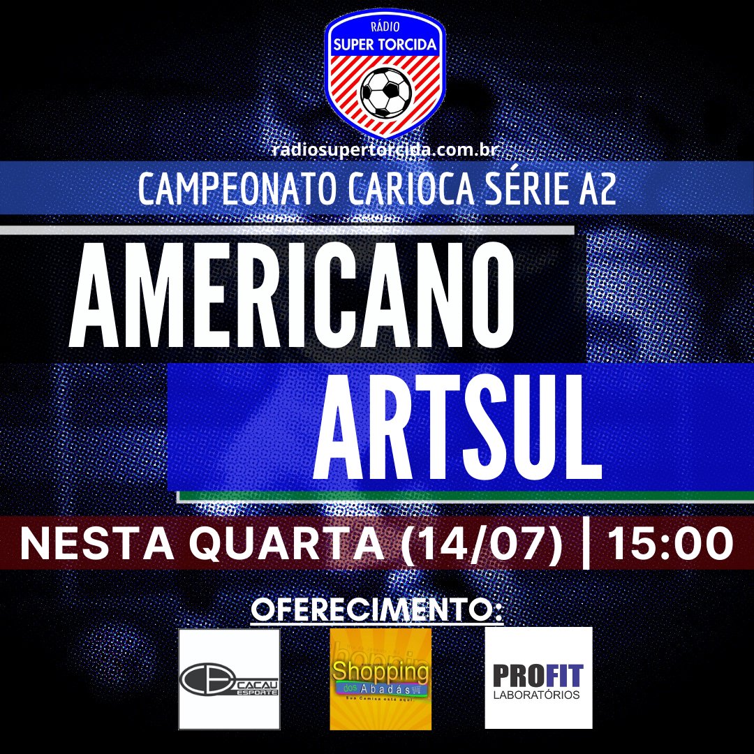 🏆📻 VALE TÍTULO! Com ou sem tribunal, tem decisão da Taça Santos Dumont: Americano x Artsul! E você ouve na SUPER TORCIDA, nesta quarta (14), a partir das 14h50. #CariocaSérieA2 

radiosupertorcida.com.br