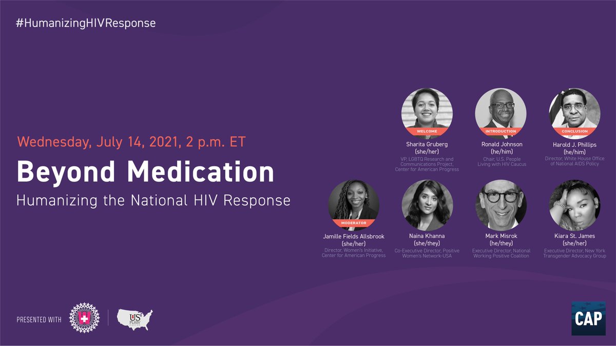 LGBTQIProgress's tweet photo. Starting in one hour! How can we end the HIV epidemic with solutions responsive to the needs of people living with HIV and affected communities? #HumanizingHIVResponse
Register here: https://t.co/ZImlsnFAtf https://t.co/IDz9UxNNb9