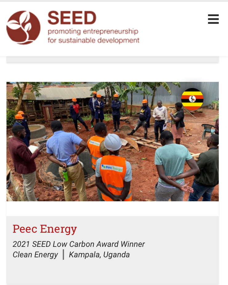 We are indeed delighted to have been selected winners of the Low Carbon Seed Awards 2021. We would like to thank the Seed Awards team, <a href="/adelphi/">Leonard  Willie</a> for the technical and financial support. #SeedAwards #UNEP #UNDP #renewableenergy #solarenergy #minigrids #biogas