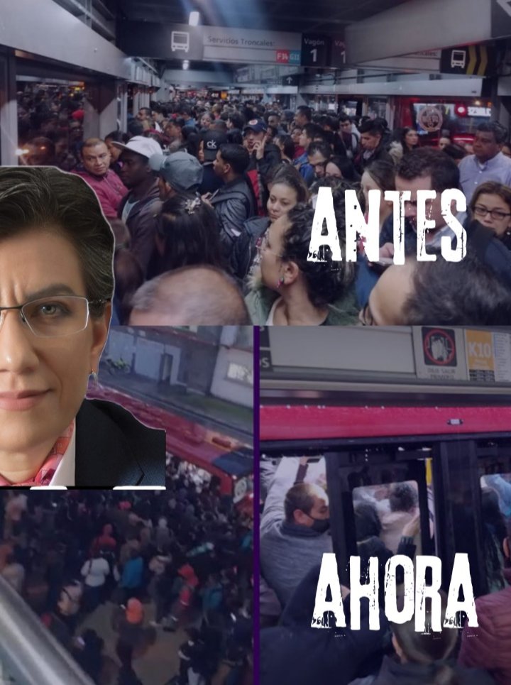 CharlyMunevar's tweet photo. @ClaudiaLopez @TransMilenio Yo veo la misma aglomeración y hacinamiento.... Transmicovid el vehículo del virus en Bogotá. Con el aval de quienes ponen el negocio y la ganancia por encima de la salud pública https://t.co/i4qiofq0j6