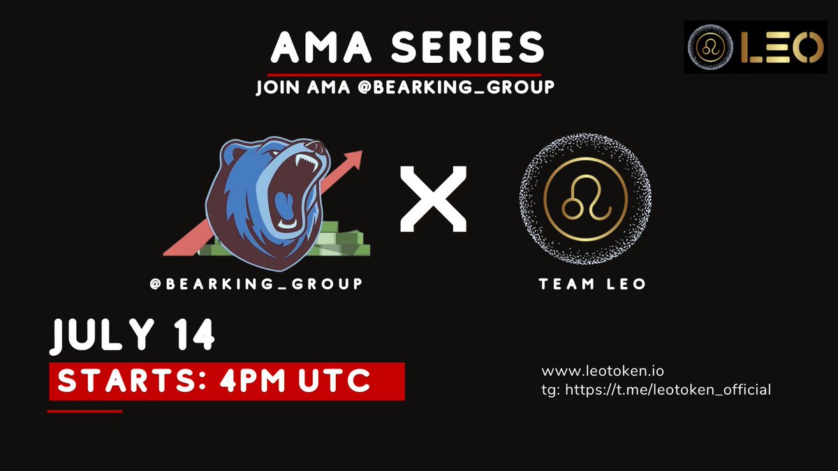 Join Team LEO with t.me/bearking_group, to learn more about #LEOTOKEN