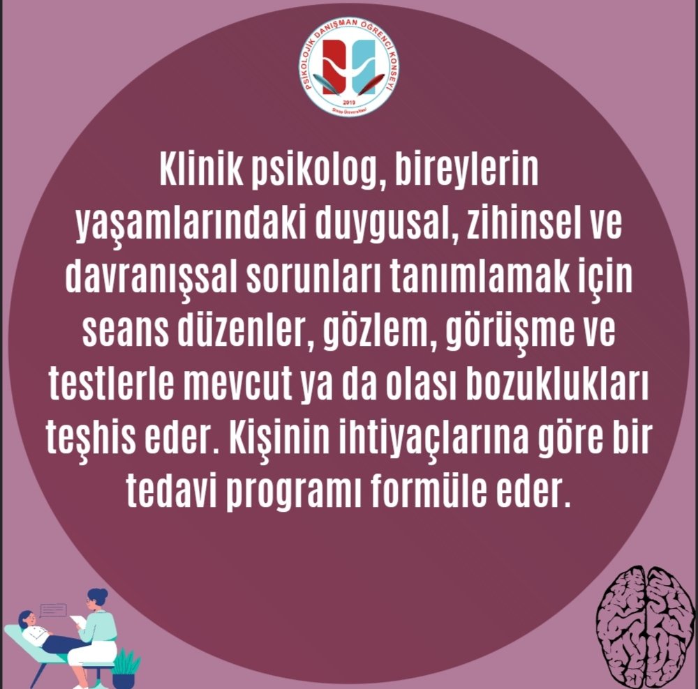 PdokSinop's tweet photo. Herkese merhaba Psikolojik Danışmanlık ve Rehberlik ailesi✨✨ bugün sizlere Pdok Sinop Üniversitesi olarak Klinik Psikolog nedir nasıl olunur ve çalışma alanları nelerdir anlatmak istedik. 🌼 keyifli okumalar dileriz☘️☘️ 

içerik-tasarım: @ablukaada 

@pdrogrencileri https://t.co/WzaLJwwFcv