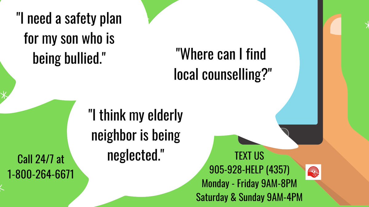 Our new platform Resource Connect is an online chat &amp; text service that's confidential and secure.
Mon-Fri 9am-8pm Sat-Sun 9am-4pm. 

resourceconnect.com/vshnmc/chat
TEXT 905-928-HELP (4357)

Or call 24/7 @ 1-800-264-6671

#victimservices #victimserviceshnmcfn #safety #help #crisis #text