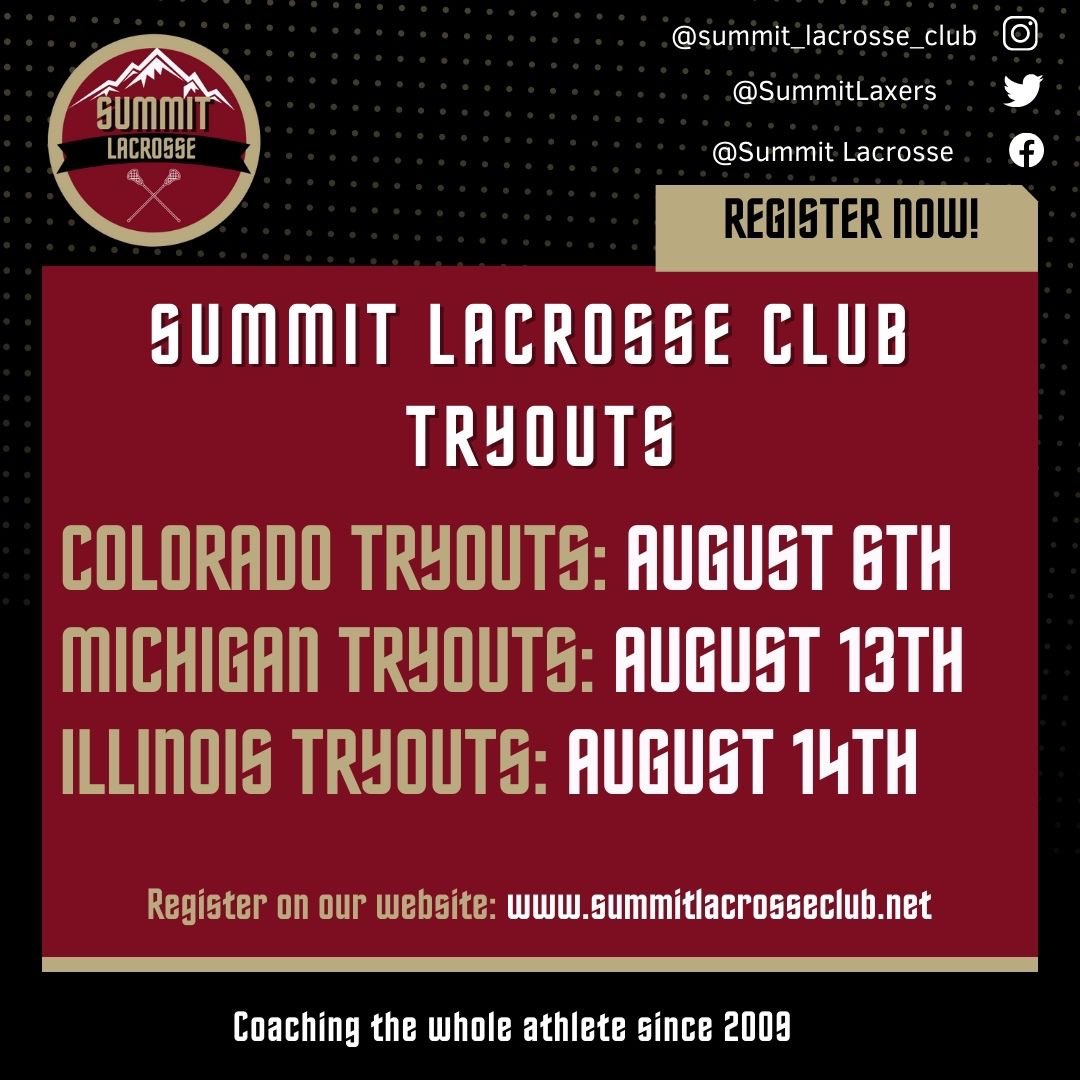 Looking for a competitive girls lacrosse club to play for? Register today! Hope to see you at tryouts!