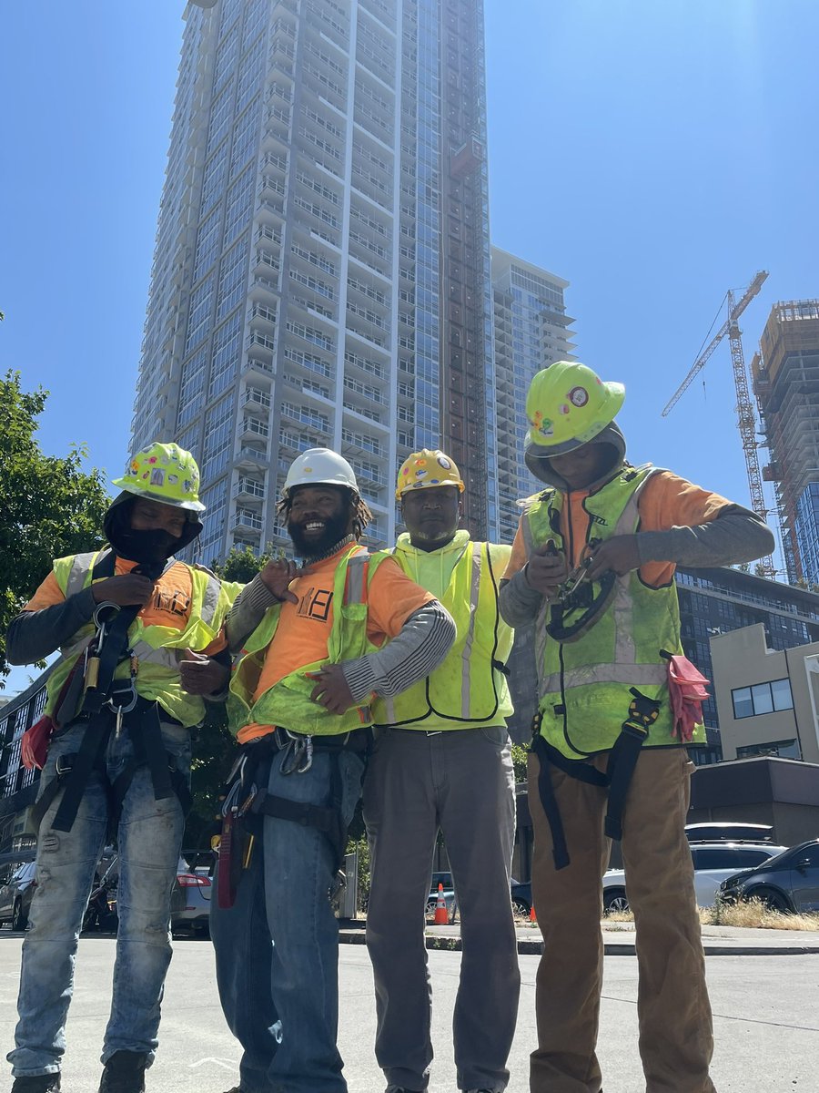 Team F &amp; L Building Maintenance hard at work on a beautiful Seattle summer day!  

*41 Story High Rise Project 
#FinalClean Commercial Project

Be Safe Everyone! ☀️

#construction #building #Seattle #lancerandall @LanceRandall21 #finalclean #projects