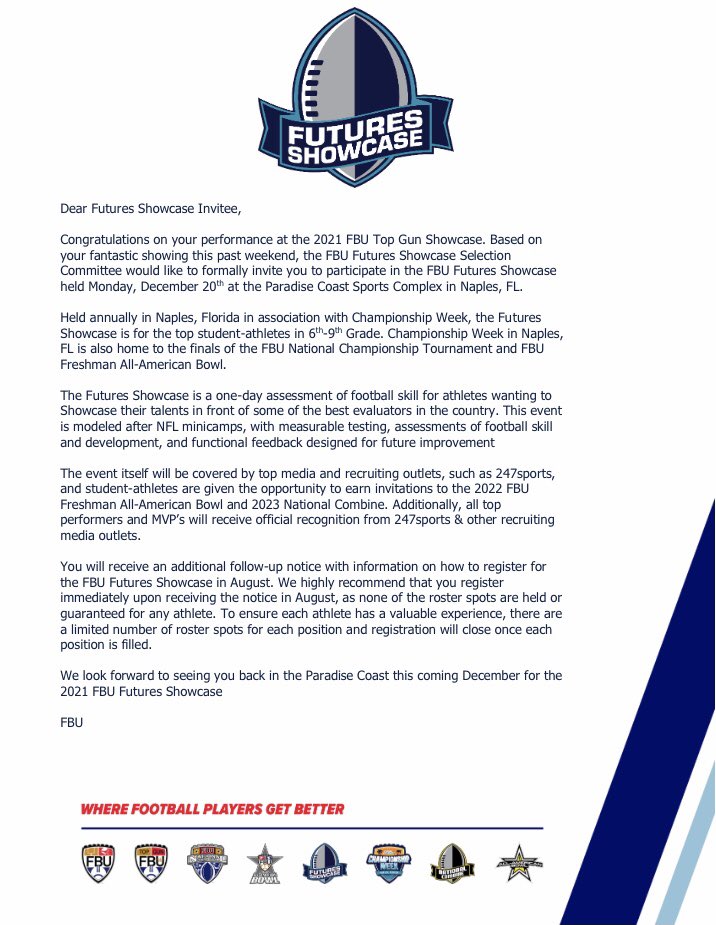 👀Thank you <a href="/FBUcamp/">Football University</a> #TopGun21 for this invite! #co26QB <a href="/_CoachHodge/">Elijah Hodge M.Ed.</a> <a href="/CoachDrafts/">Collin Drafts</a> <a href="/Excelspeed12/">Lo Wood</a> @AntwoineBeard <a href="/SACisneros/">Steve Cisneros</a> <a href="/ErikRichardsUSA/">Erik Richards</a> <a href="/LauerFBU/">Matt Lauer</a> @Mansell247 <a href="/AWilliamsUSA/">Anthony Williams</a> <a href="/VeniceIndianFB/">VeniceIndianFootball</a> @GMTMSports <a href="/QBHitList/">QBHitList.com</a> <a href="/CoachBrianRyals/">Brian Ryals</a> <a href="/larryblustein/">Blustein Recruiting</a>