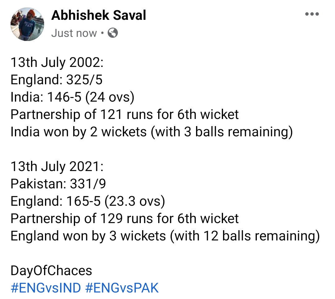 abhishek_saval's tweet image. DayOfChaces
#ENGvsIND #ENGvsPAK