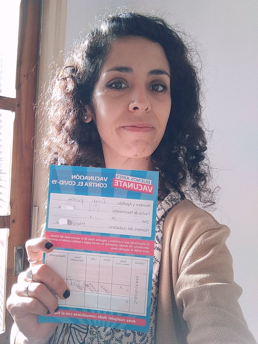JulietaLuceri's tweet photo. #Inoculada 💉
Y si, estoy feliz así que lo voy a postear en todas partes 🙏🙌 https://t.co/iV4selvBbQ