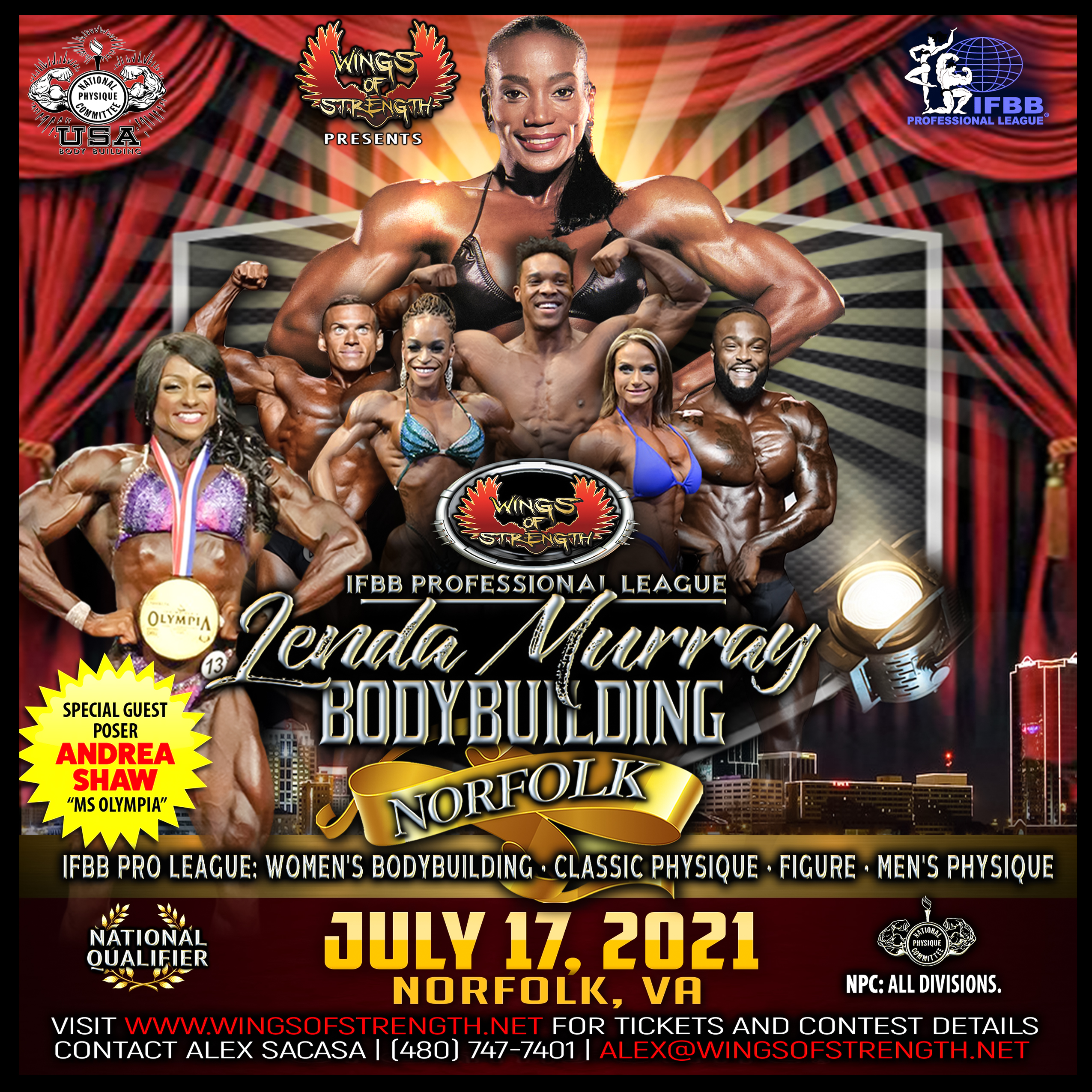 Ynkelig møde Tag ud SevenVenues on Twitter: "The legendary eight-time winner of the Ms. Olympia  title, Lenda Murray, is hosting the IFBB Professional League Lenda Murray  Norfolk Pro-Am this Saturday, July 17 at the Harrison Opera