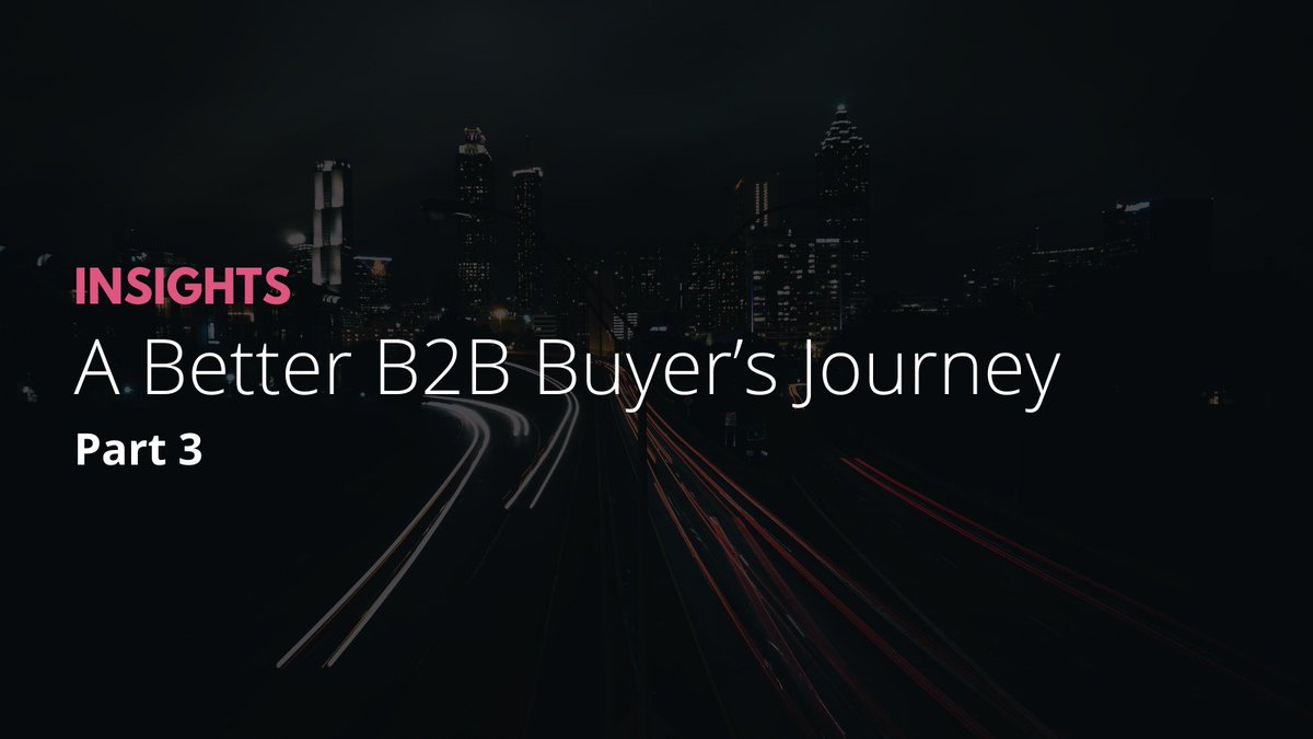 A Better B2B Buyer’s Journey - Part 3

In this series of 3 blogs, <a href="/KingpinComms/">Kingpin</a> CSO Nigel Willians outlines what is driving the change, what an improved buyer’s journey looks like and how you can make use of it. 

#b2bmarketing #buyersjourney
kingpincomms.com/insight/a-bett…